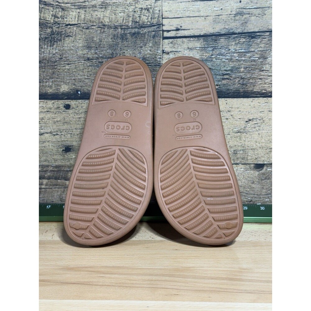 🔥🐊Crocs Dylan Clog Women’s 8 Cognac slip ons closed toe - EXCELLENT!! - Picture 9 of 9